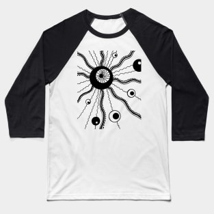 String Theory Abstract Tangle  with transparent background Baseball T-Shirt